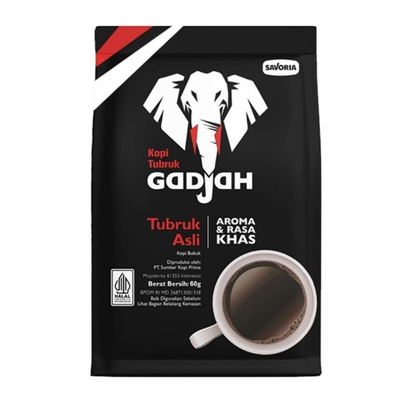 

Gadjah Kopi Tubruk Asli Kemasan 60 Gram By Savoria TStore