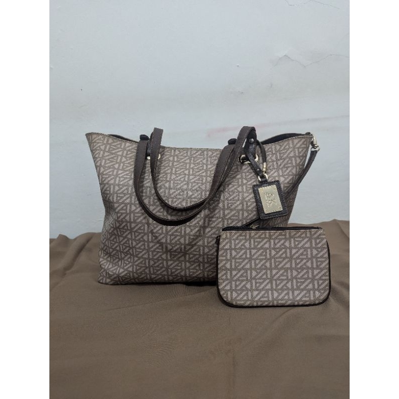 Tote Bag Kulit Asli Anne Klein Reversible Preloved