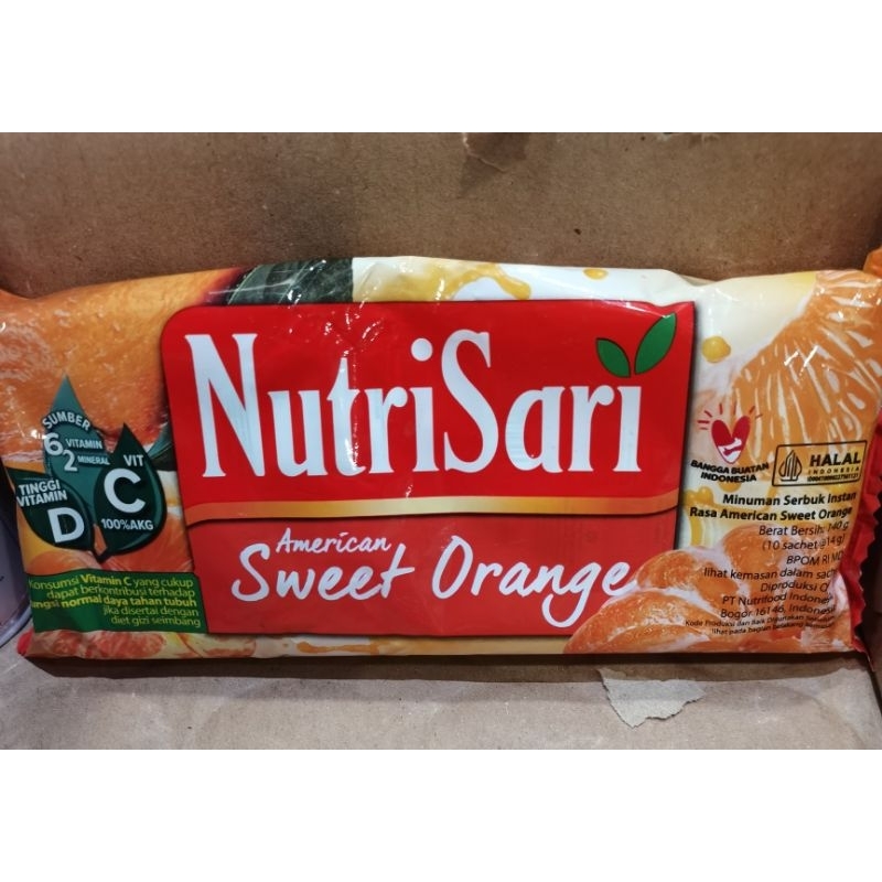 

Nutri Sari American Sweet Orange isi 10 sachet @14g