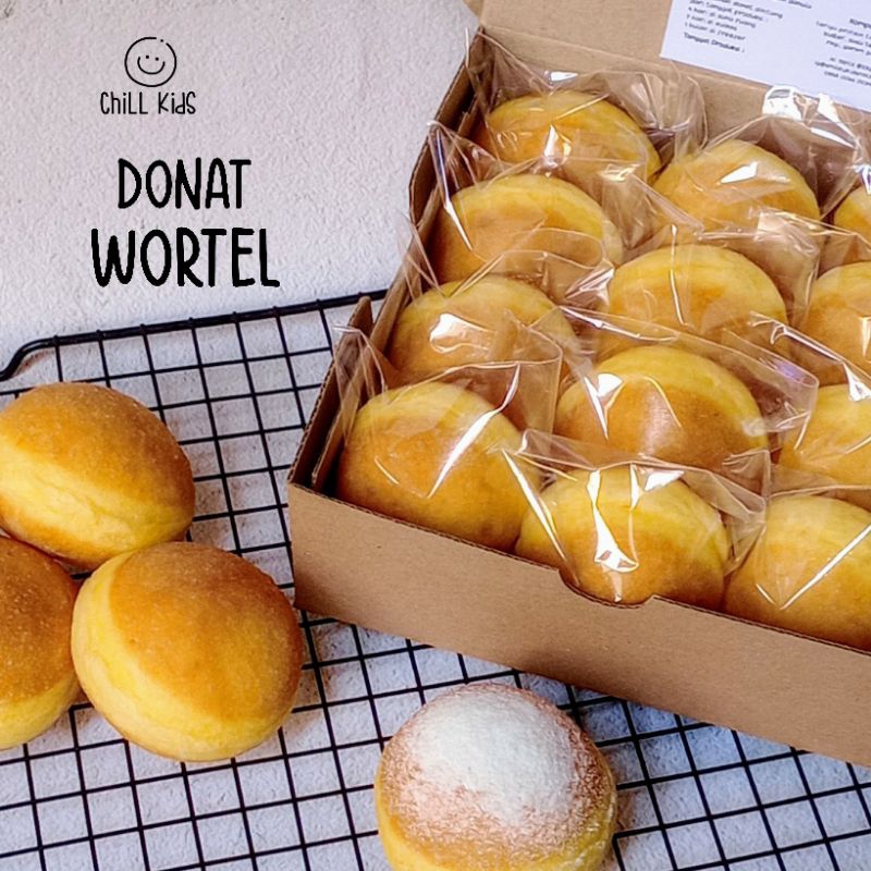 

Donat Frozen isi 12pcs donat wortel pure butter homemade snack anak