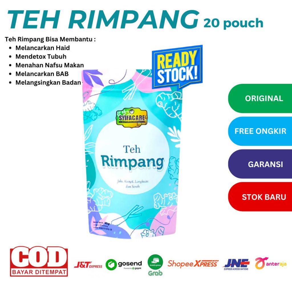 

Teh Rimpang BPOM Syifacare Minuman Rempah ala JSR Teh Diet Detox Pelangsing Herbal Imunitas