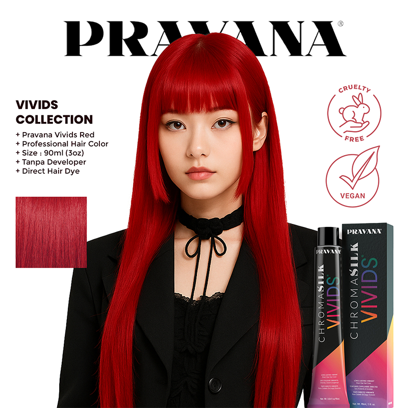 PRAVANA VIVIDS RED - Vegan Hair Color (Cat Rambut)