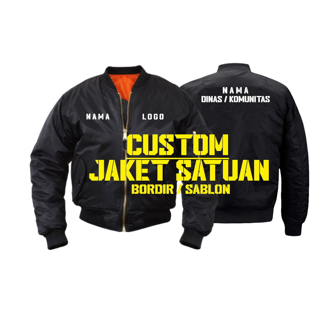 Jaket custom jaket Bomber custom Desain suka suka Bomber Custom satuan bomber design tulisan suka su