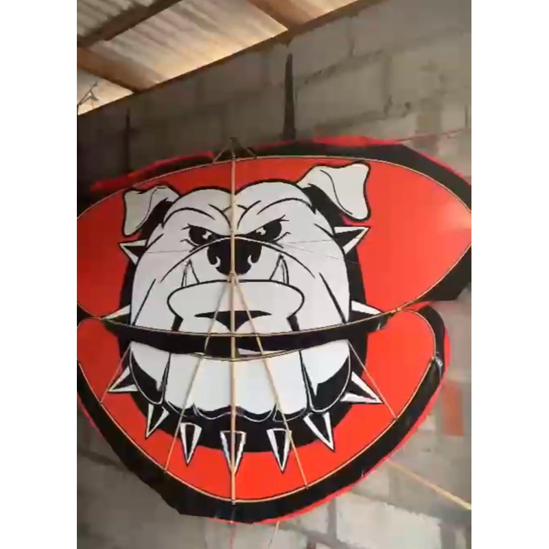 Layang Layang gapangan pegon Babon anggrem motif buldog Uk 2 meter