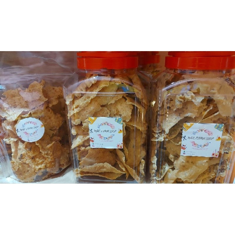 

Peyek Ada 3 Rasa : Rasa Udang Kecepe / Ebi,Kacang Hijau,Kacang Tanah HomeMade Toples