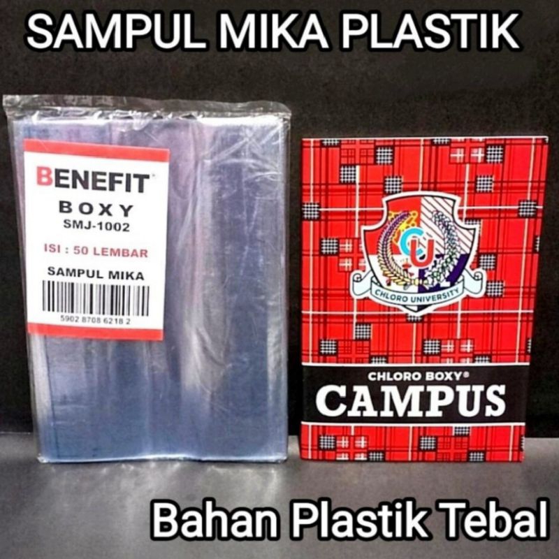 

20 Pcs Sampul Buku Plastik Mika TEBAL