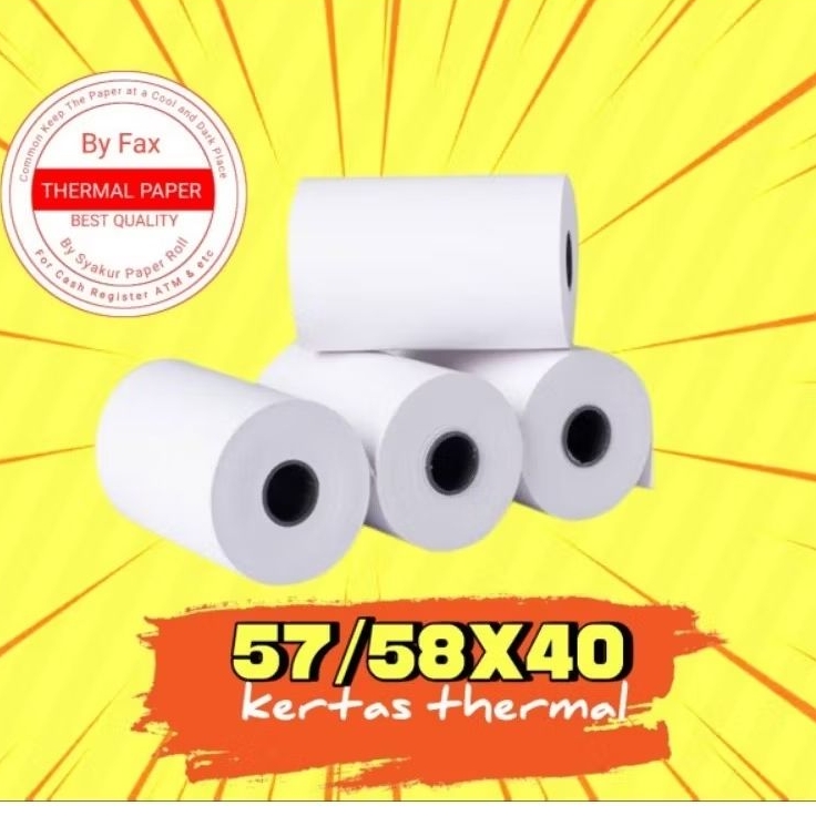 

10 Roll Kertas Thermal EDC 57/58x40 Thermal murah