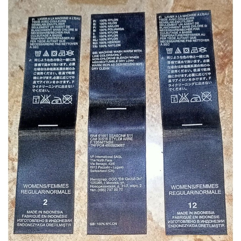 tag tnf (women's) label size wash misc thenorthface (number)