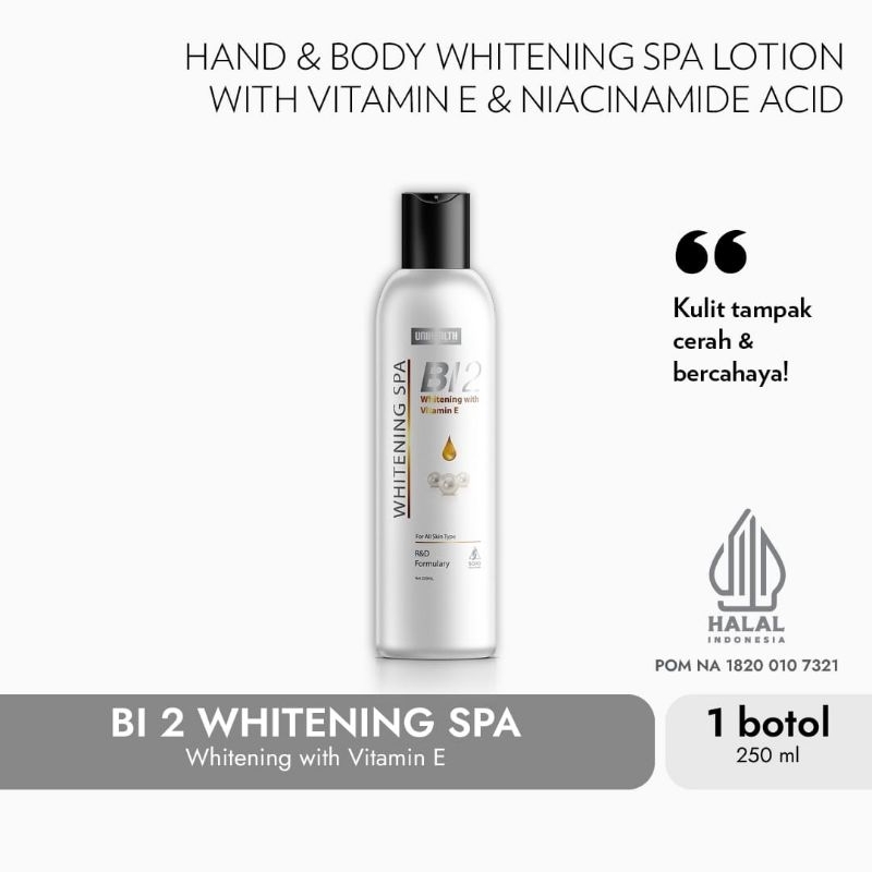 UNIHEALTH BI 2 Whitening Body Spa, Btl 250 Ml