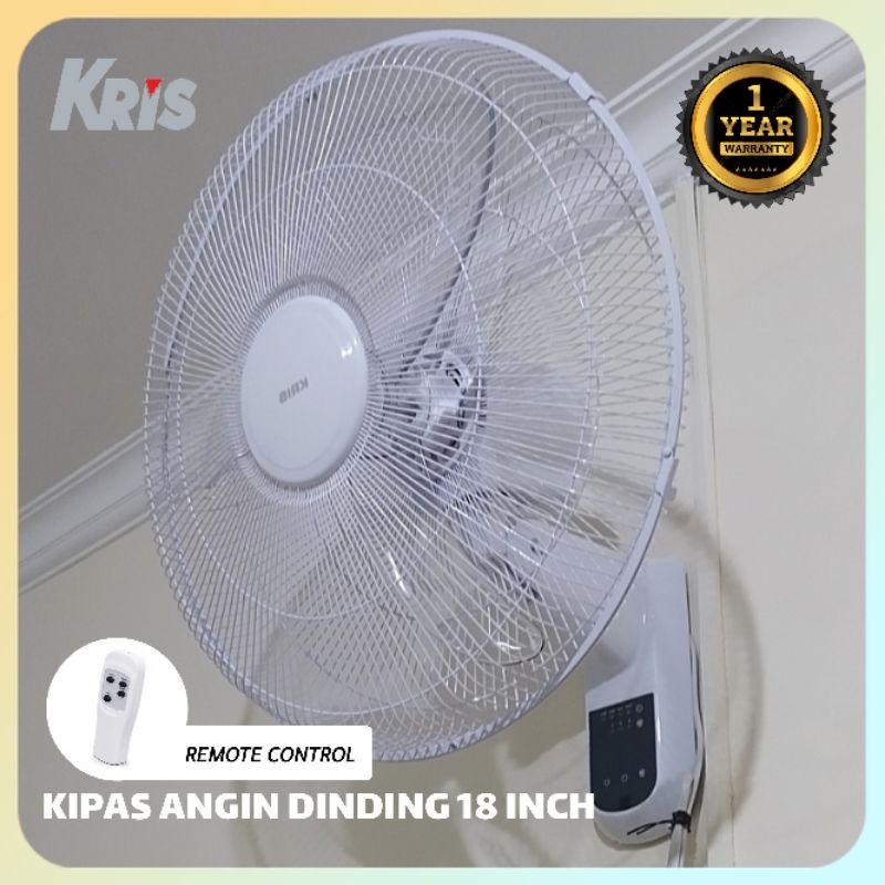 KRIS Kipas Angin Dinding Remote 18 Inci | Wall Fan 18 Inci KRIS