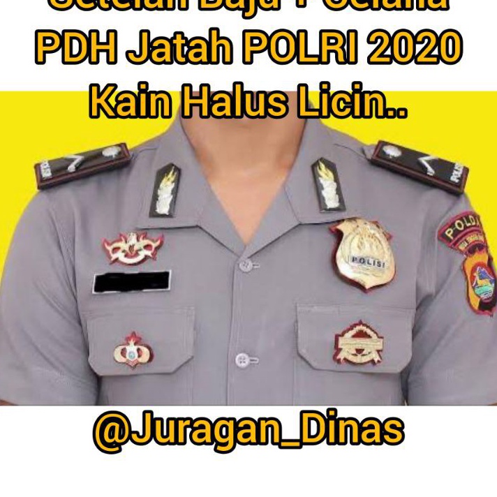 1 STEL BAJU PDH JATAH POLRI KAIN HALUS LICIN