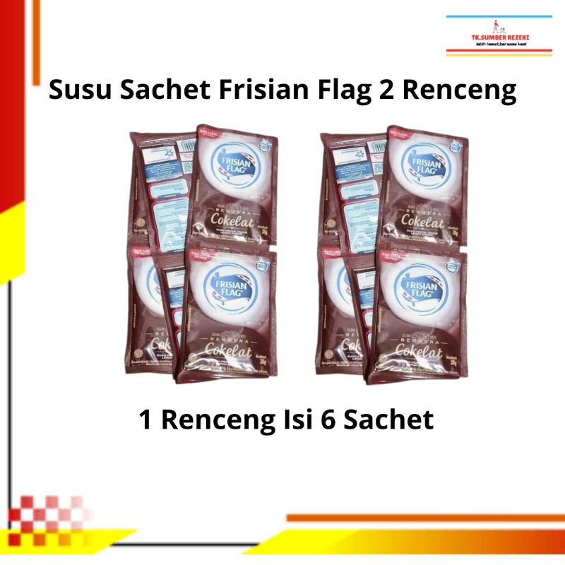 

[PAKET HEMAT ISI 2] Susu Sachet Coklat Frisian Flag 1 Renceng Isi 6 Sachet PROMO MURAH
