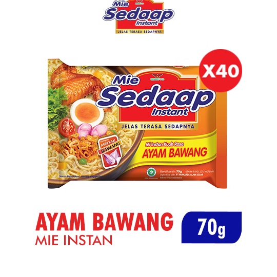 

Sedaap Mie Instan Ayam Bawang Bag 7 gr x4