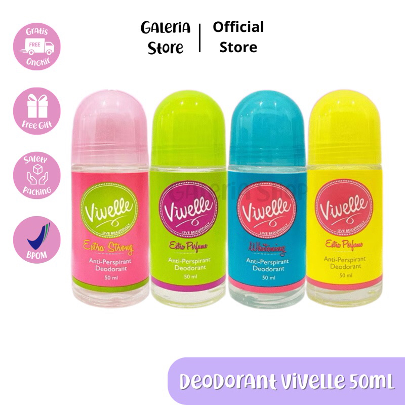 (READY STOK) VIVELLE ANTI PERSPRINT DEODORANT 50ML | DEODORANT VIVELLE ALL SERIES