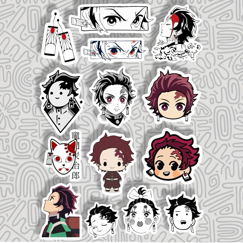 

Sticker Vinyl Anime Tanjiro Kimetsu No Yaiiba || Stiker Pack Demon Slayer