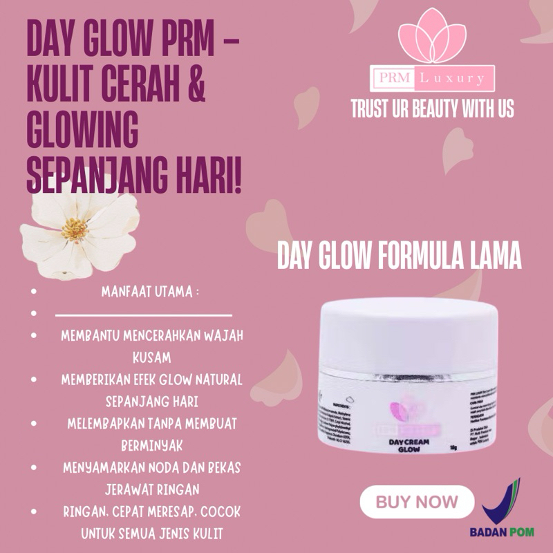 PRM Luxury Day Cream Glow kemasan putih