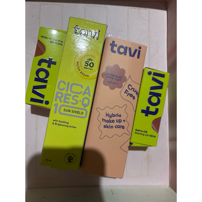 TAVI Blush | Tavi gel to oil staining Lip glide | Tavi sunscreen