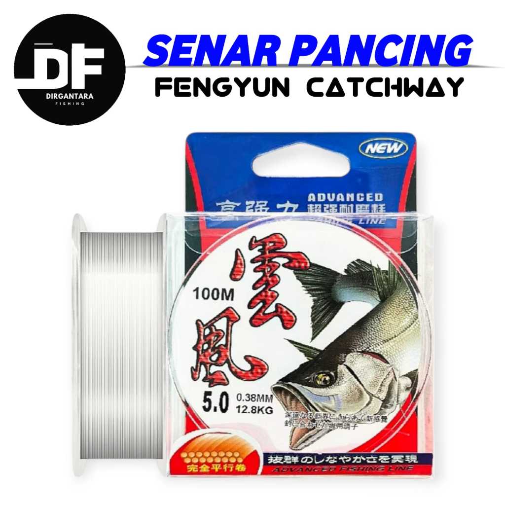 Senar Pancing 100meter Warna Putih Pancing Fengyun Catchway Senar Pancing Nilon Super Kuat