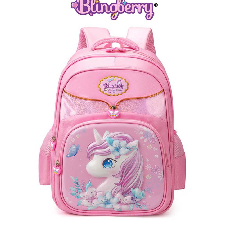 BLINGBERRY Tas Sekolah Unicorn Glitter Waterproof Anti Air Tas Ransel Anak SD Tas Sekolah Anak Perem