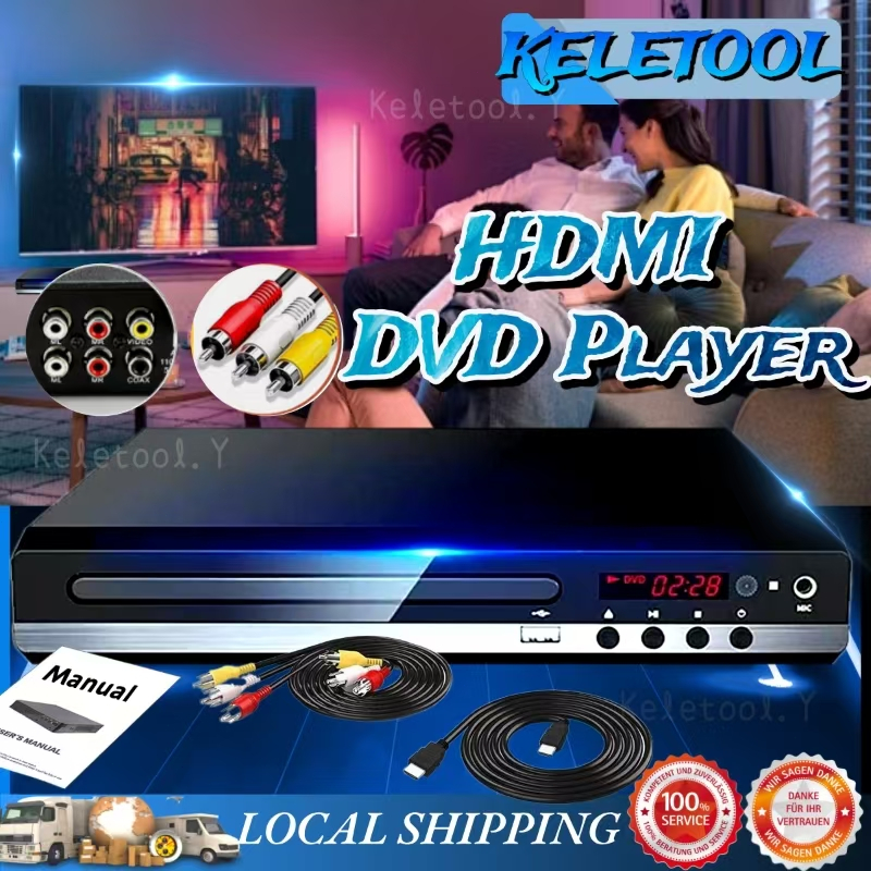 1080P Pemutar DVD CD HD VCD DVD Media Player USB 110V-240V Multimedia Digital Dukungan Digital Karao