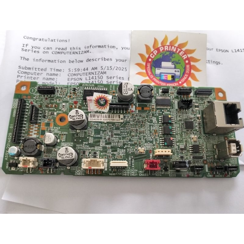 Mainboard Printer Epson L14150 Second Like New Normal