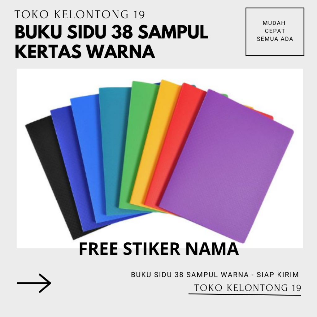 

BUKU SIDU 38 SAMPUL KERTAS WARNA (FREE STIKER NAMA)