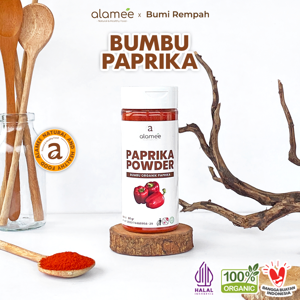 

ALAMEE Paprika Bubuk Seasoning Powder Ground Bumbu Dapur Instan Organik Murni Tanpa Campuran 80g
