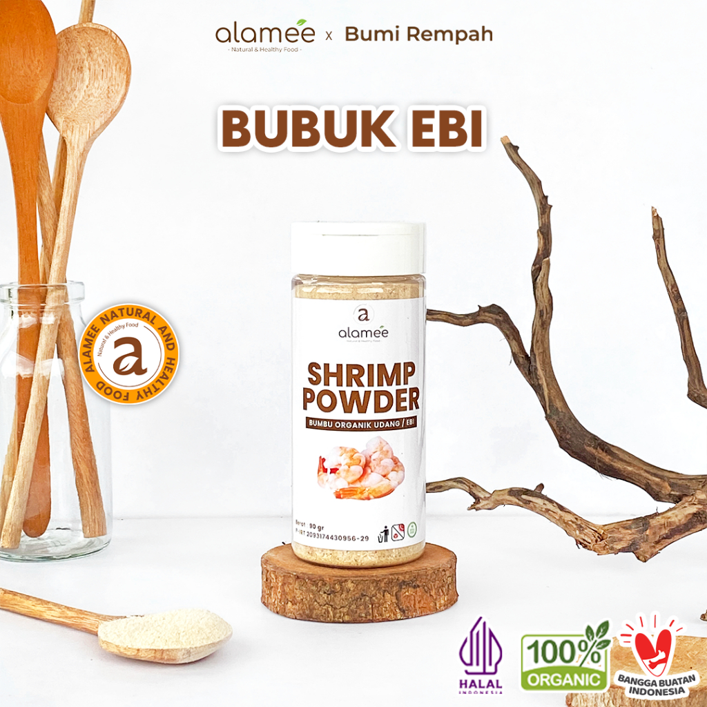 

ALAMEE Bubuk Ebi Halus Kering Udang Bumbu Dapur Organik Shrimp Powder Giling Praktis Seasoning 90gr