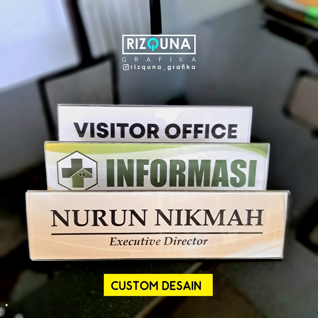 

(Desain Custom) AKRILIK PAPAN NAMA MEJA 25x7 cm