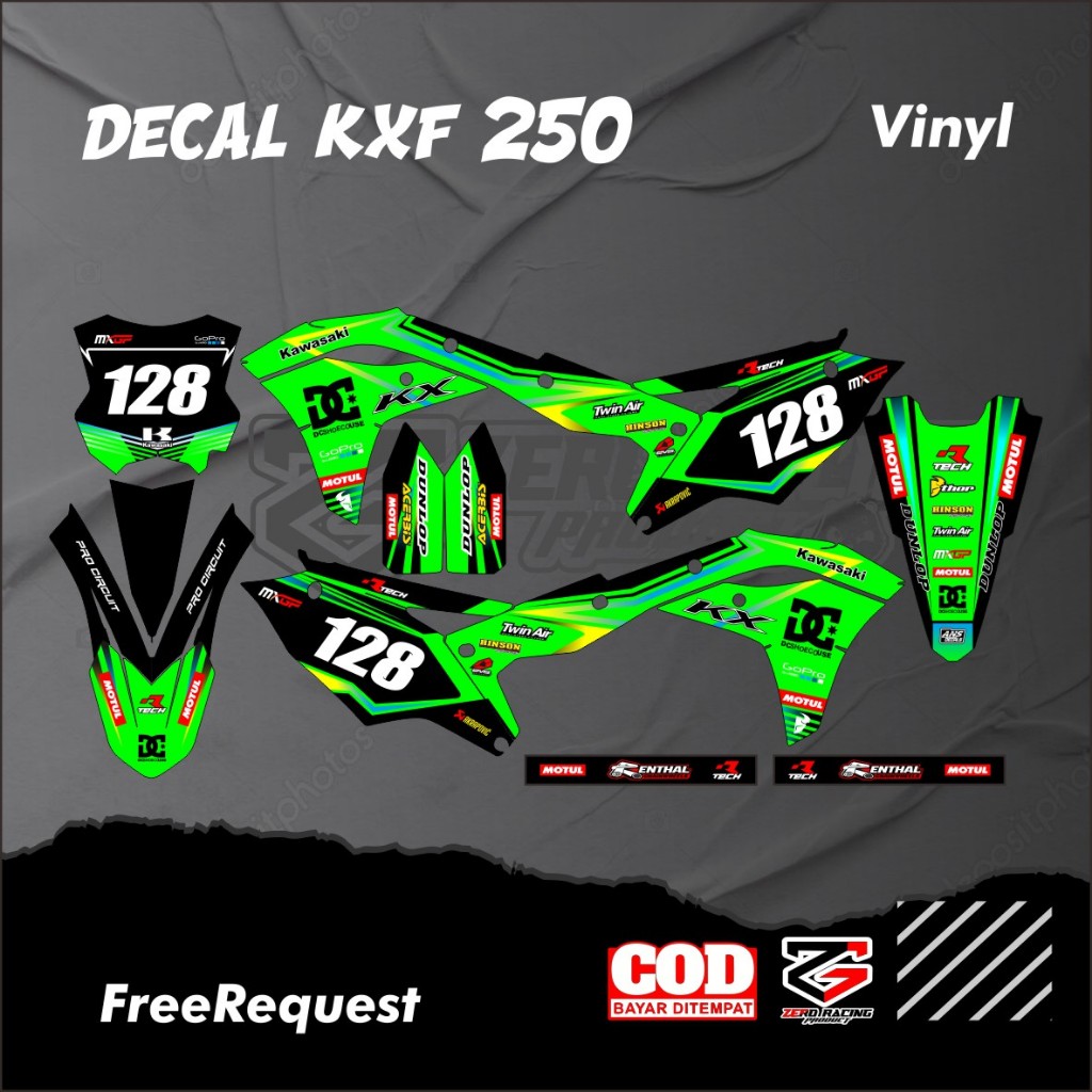 DECAL STICKER KX 250F FULL BODY DECAL KX 250F OLD DECAL STIKER VARIASI KX 250F NEW FREE REQUEST