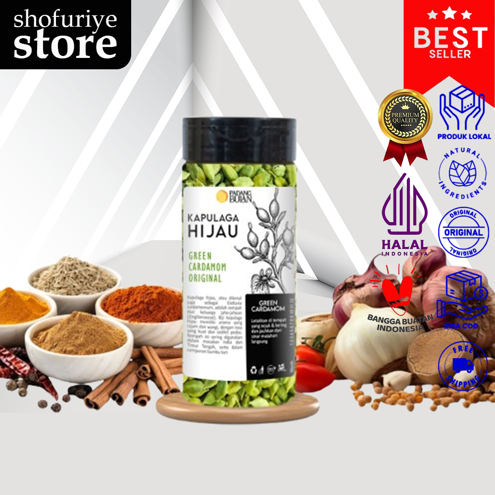 

Kapulaga Hijau 50gr Bumbu Rempah Organik Halal Premium - PADANGBULAN
