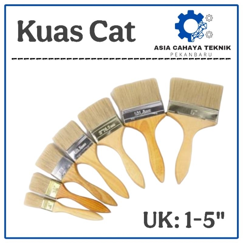 

Kuas Tangan Cat Air Minyak Tembok Kayu Paint Brush 1 1.5 2 2.5 3 4 5 Inch