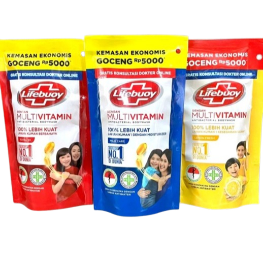 Lifebuoy Sabun Mandi Cair Multivitamin 85 ml / Sabun Cair Lifebuoy