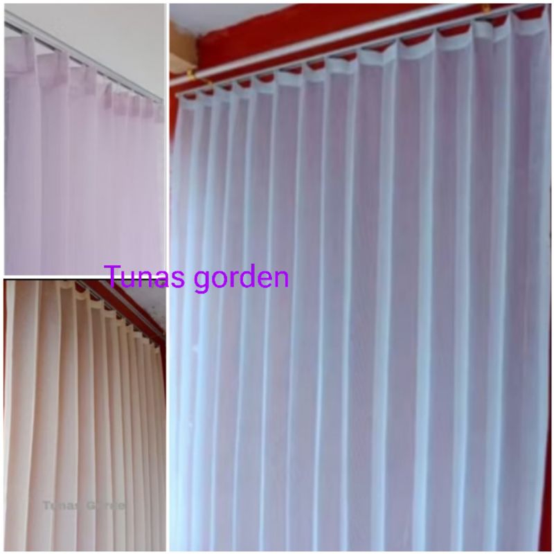 Vitrase Polos Dalaman Gorden Vitrase Transfaran Motif Salju Murah