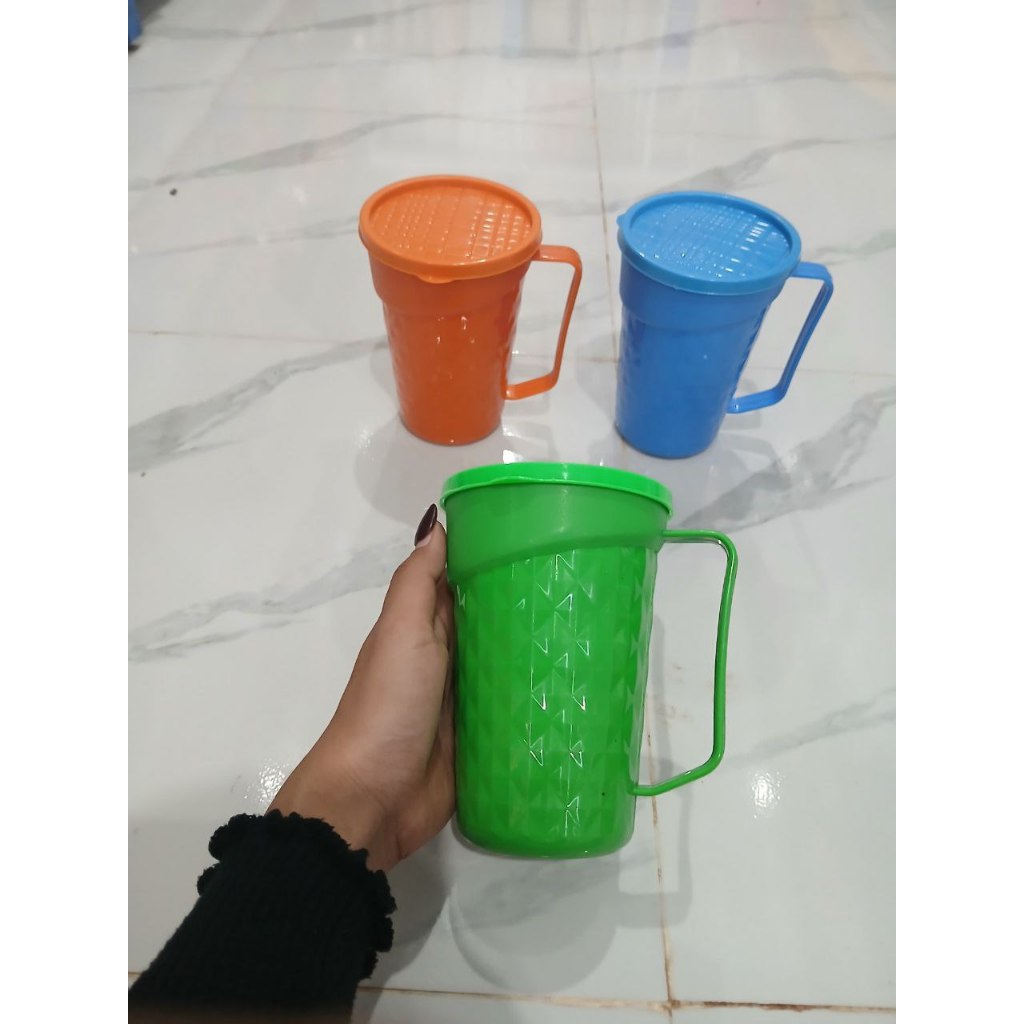 Rasya_prabot > GELAS MUG TUTUP JUMBO UKURAN 1000ML PLASTIK