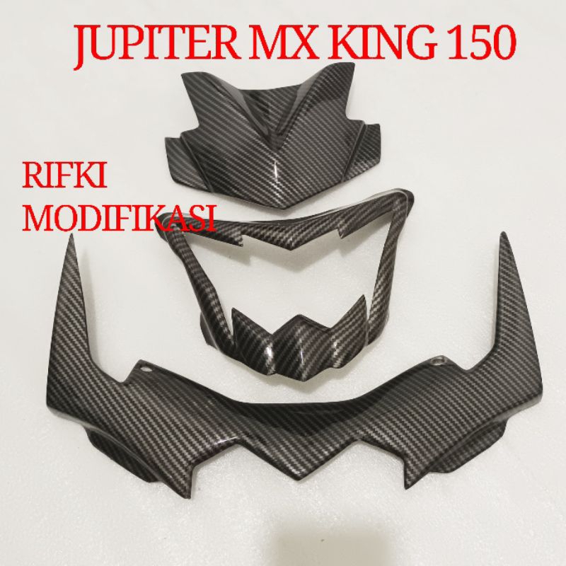COVER LAMPU PLUS VISOR PLUS WINGLET MX KING 150 CARBON