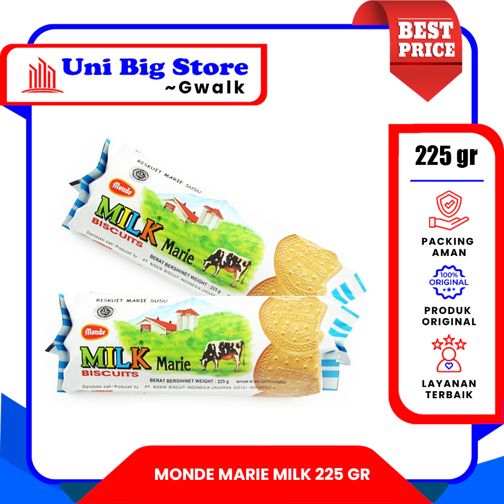 

MONDE MARIE MILK BISCUIT BISKUIT SUSU - 225 gr