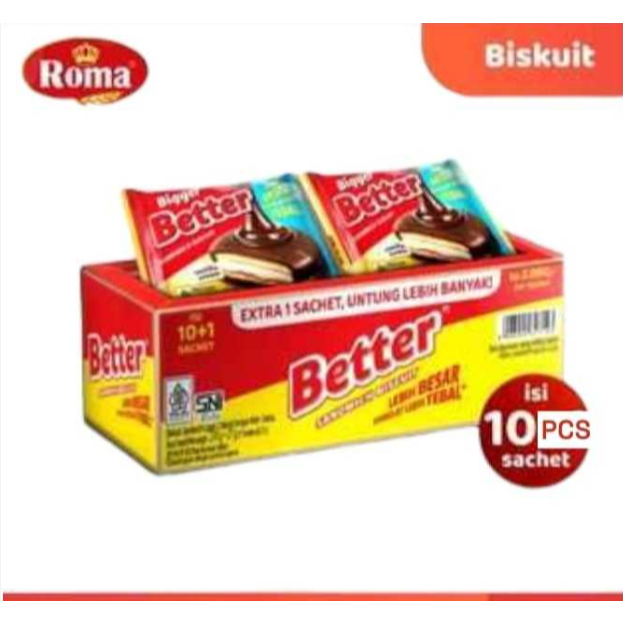 

Biskuit Better Coklat 27gr (1 pack isi 10)