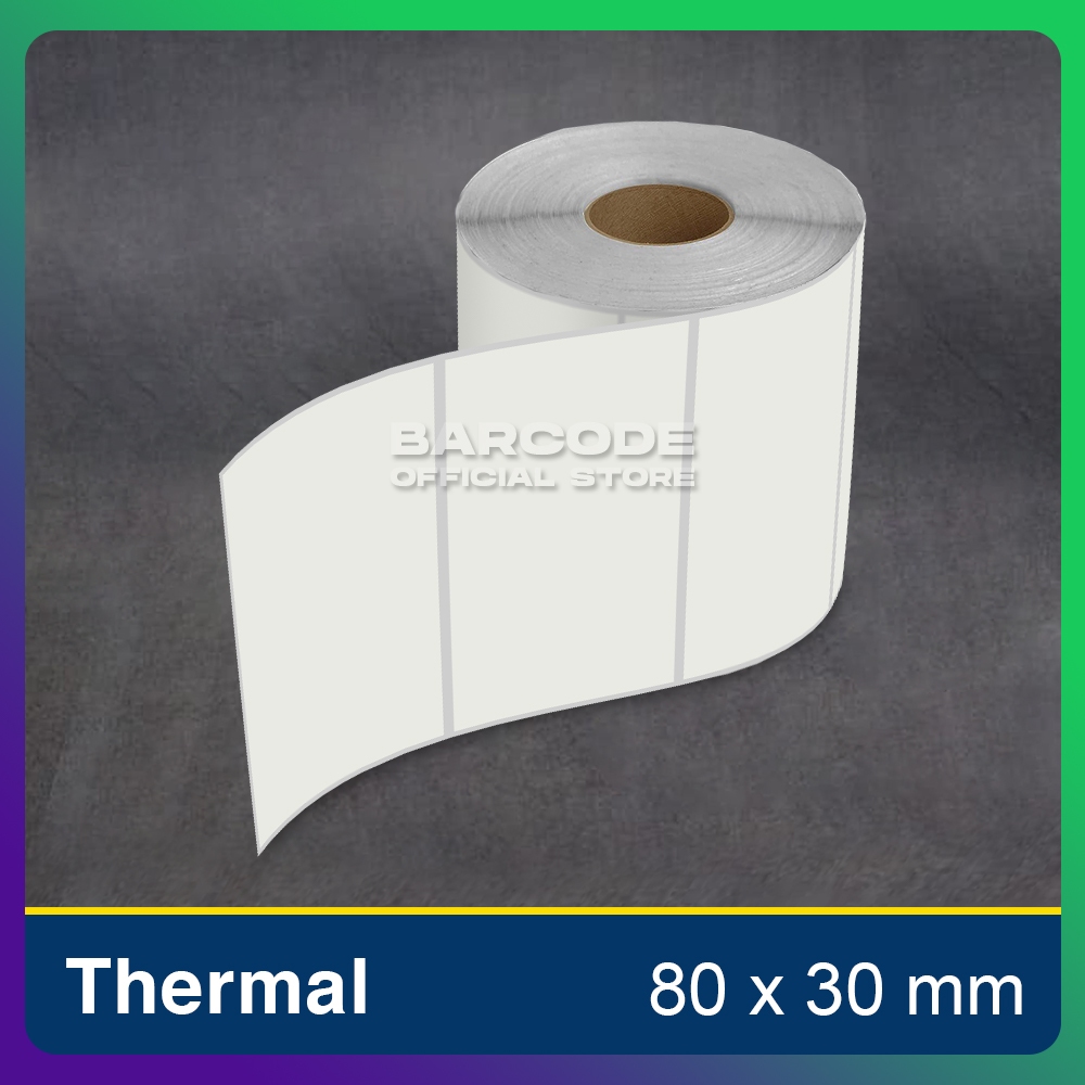 

Custom Stiker Label Roll Semicoated Thermal Yupo Hangtag Gap Perforasi