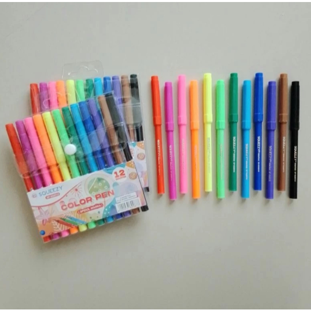 

Spidol Warna Color Pen Squeezy 12 Warna SP-SQ0312