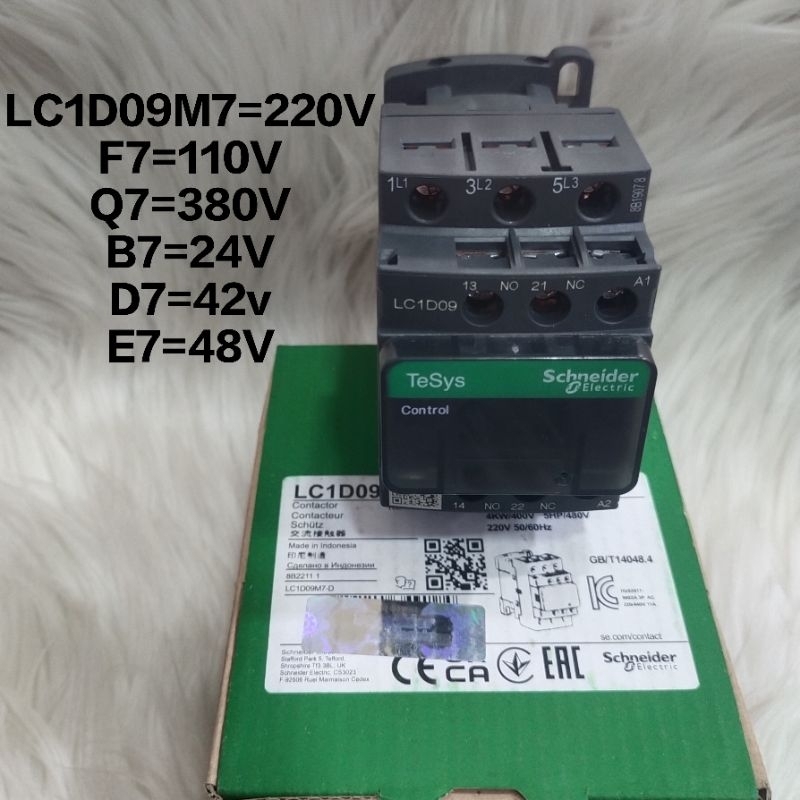 Kontaktor Schneider Original LC1D09M7/M7 25A 220VAC 3Phase/Kontaktor Schneider/Kontaktor Schneider