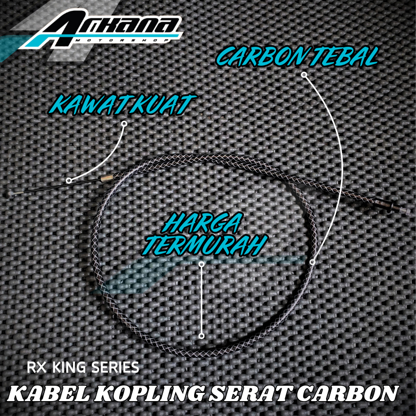 Kabel Cable Kopling Serat Carbon Karbon Panjang Motor RX KING RXKING RXK New Old