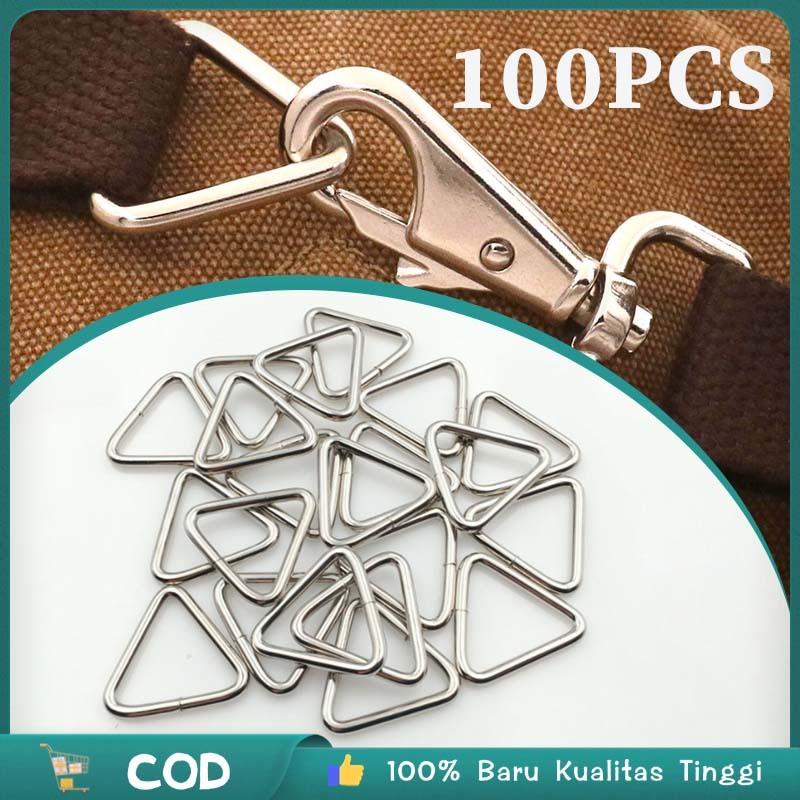 Isi 100 Ring Segitiga Besi Ring Segitiga Tas 3*25mm Ring Besi Segitiga Ring Cincin Segitiga