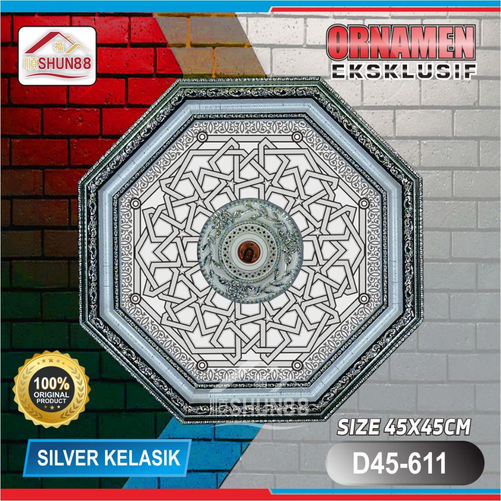 Ornamen Lampu PVC / Ornamen Plafon PVC / Fitting Lampu / Rumah Lampu Hias / Lampu Hias Plafon / Bola