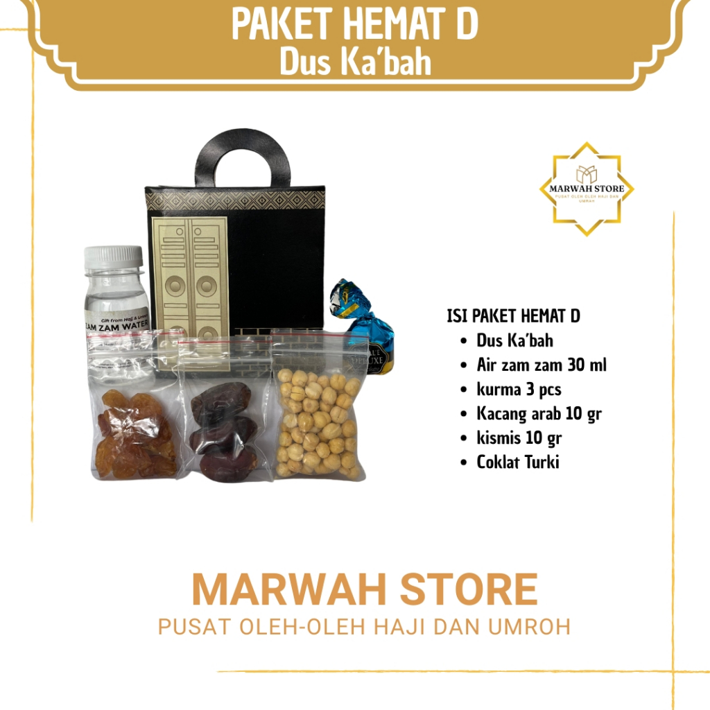 

Oleh-oleh Haji dan Umroh Paket Hemat D Dus Ka'bah Lengkap Air Zamzam