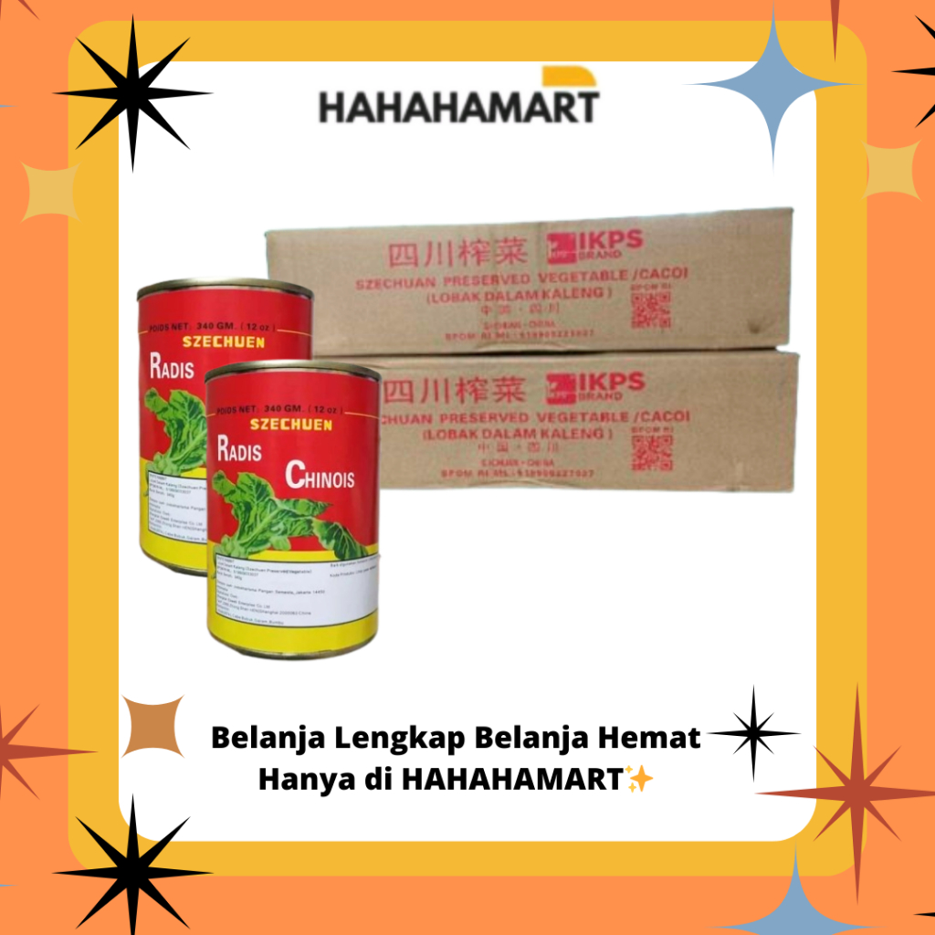 

Lobak Kemasan Kaleng Radhis Chinois Ukuran 340gr Harga Karton Isi 24pcs