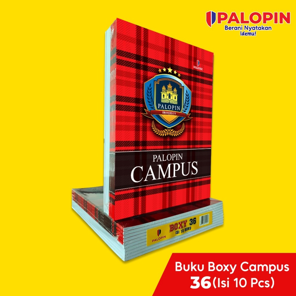

Buku Palopin boxy Campus 36 lembar ( isi 10 pcs) ukuran 24 x 17