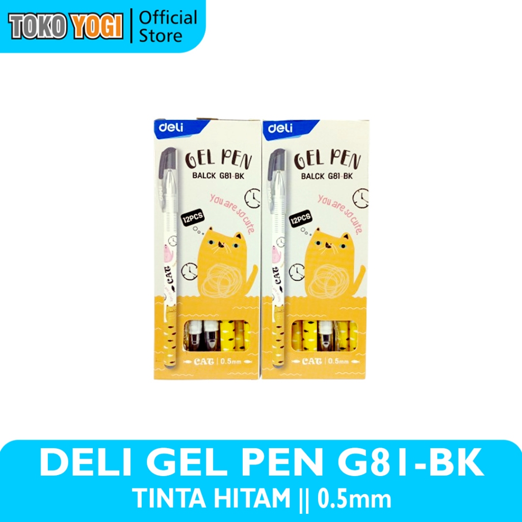 

DELI G81-BK GEL PEN HITAM 0.5mm KARAKTER