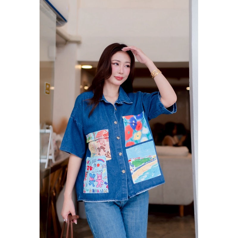 D3W! READY STOCK BRAND TOPPING TP 03 KEMEJA DENIM BKK