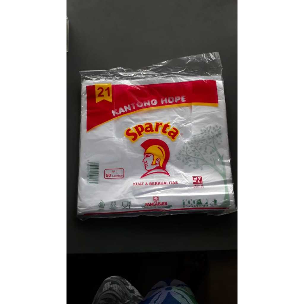 Plastik kresek foodgrade merk sparta bening ukuran 21 atau tanggung